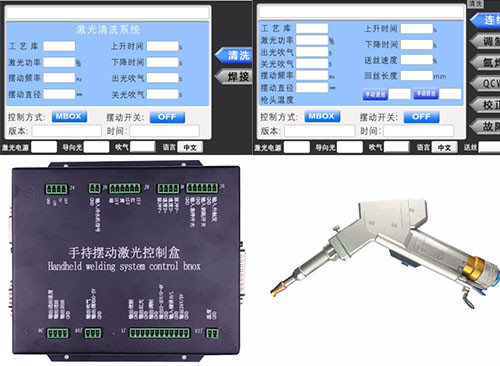 3 in 1 手持ちの溶接頭,水冷却ファイバーレーザー切断頭 2000w